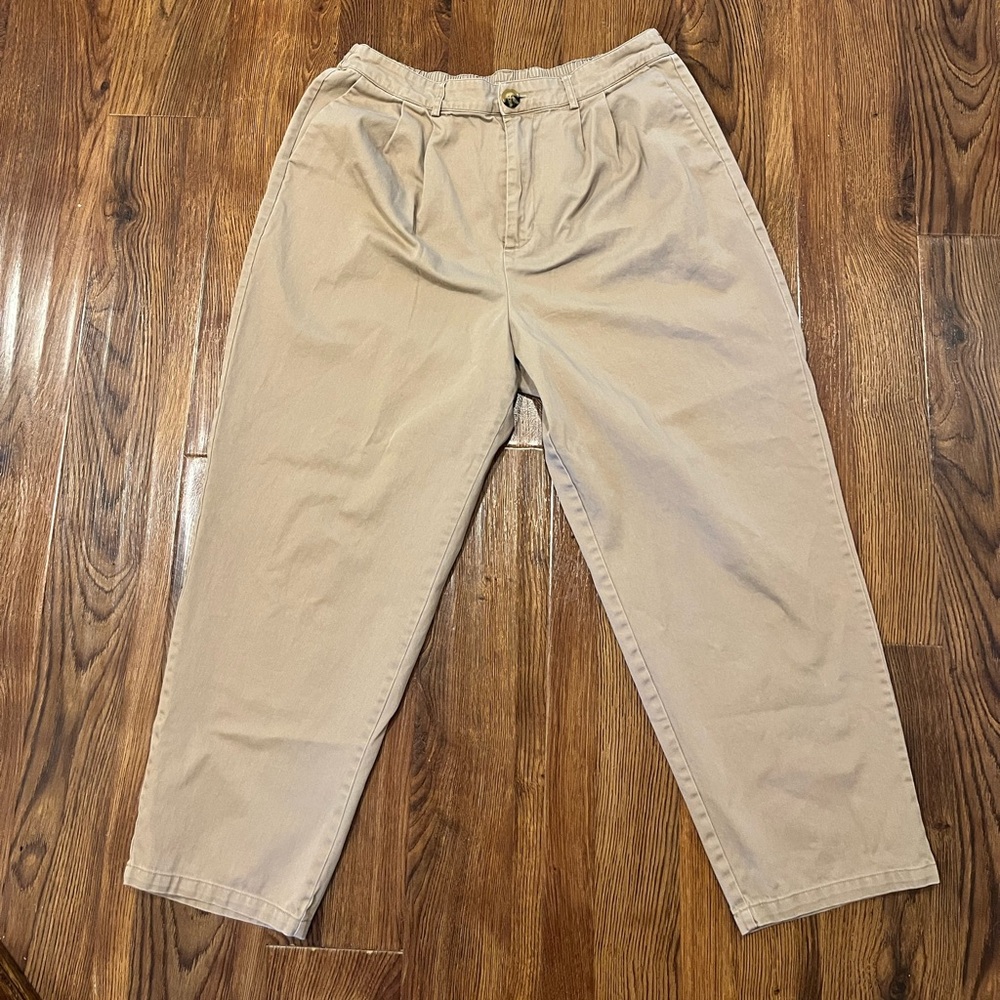 Pleated Women’s Ankle Length Khaki’s